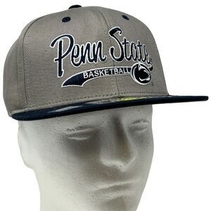 Penn State Nittany Lions Basketball Baseball Hat Cap University Snapback Gray